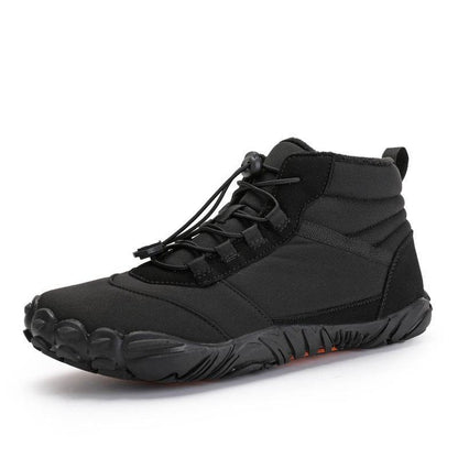 Fleece-Lined Waterproof High-Top Casual Shoes - Warm & Non-Slip Design - Buy Center