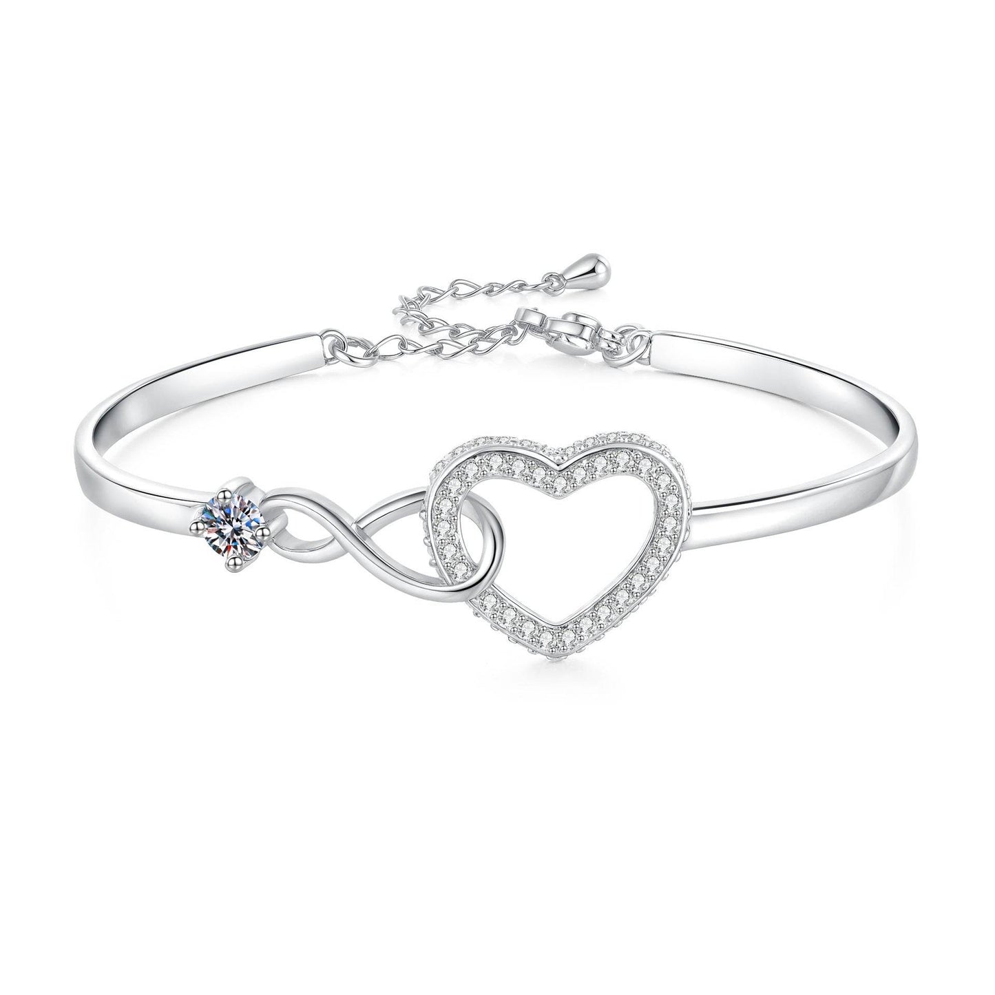 Buycenter Infinite Symbol Hollow Love Bracelet - Elegant Heart Design - Buy Center