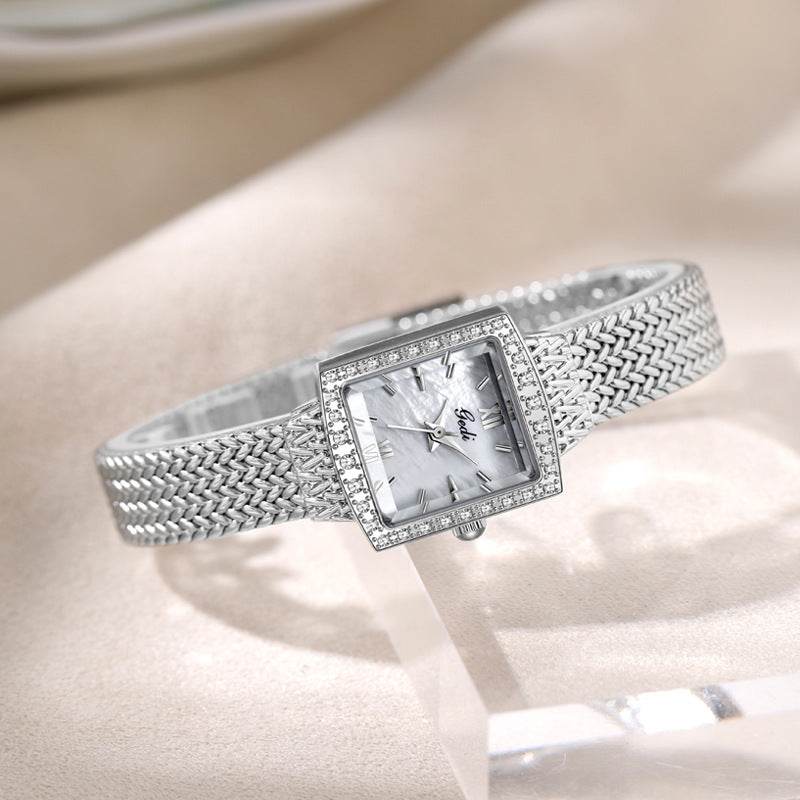 Niche Fritillary Waterproof Quartz Watch - Luxury Square Design for Women - Buy Center