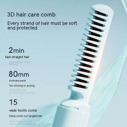 Mini Wireless Straightening Comb - Portable Anion Hair Straightener 2025 - Buy Center