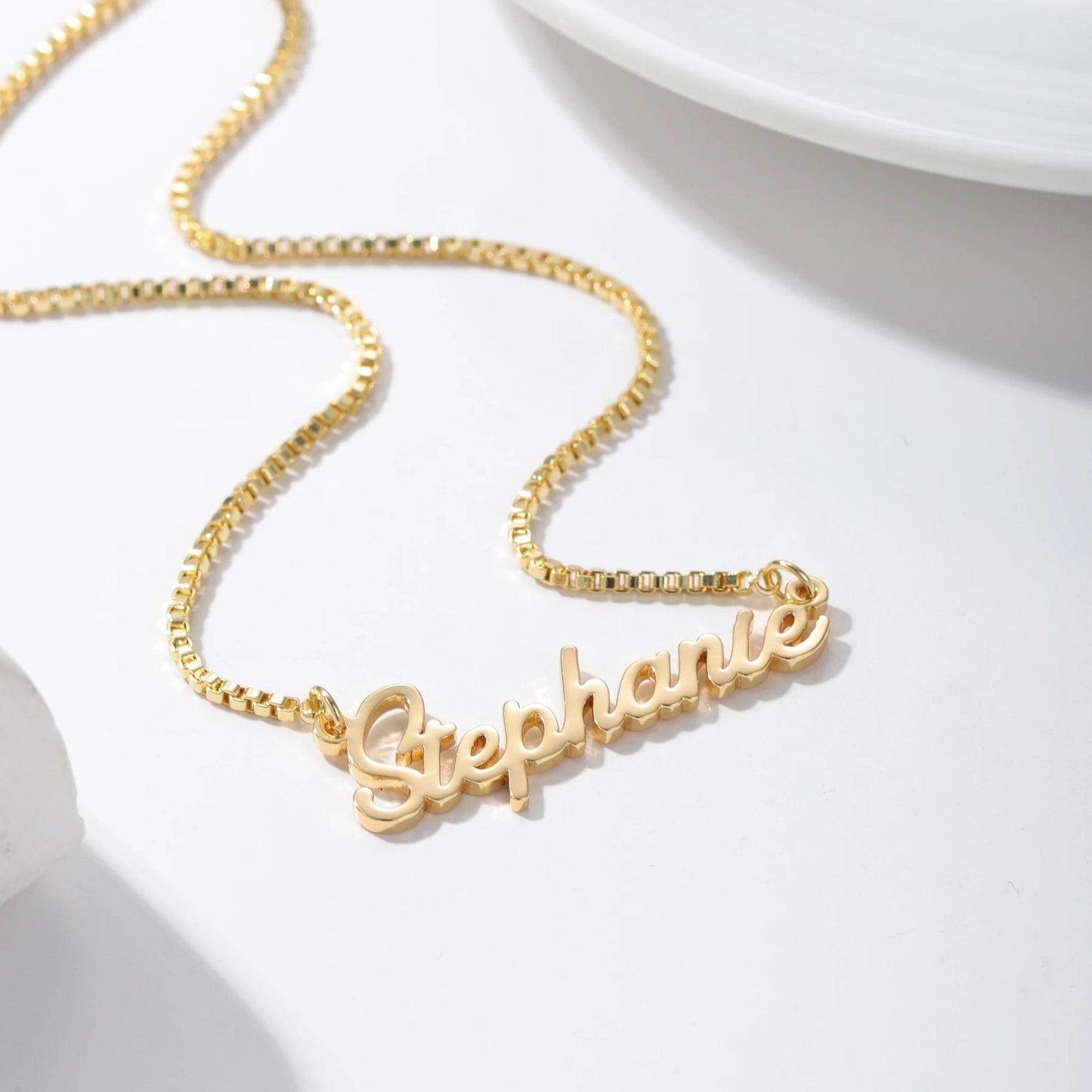 Personalized Name Necklace - Custom Stainless Steel Jewelry in Gold/Silver/Rose Gold - Buy Center