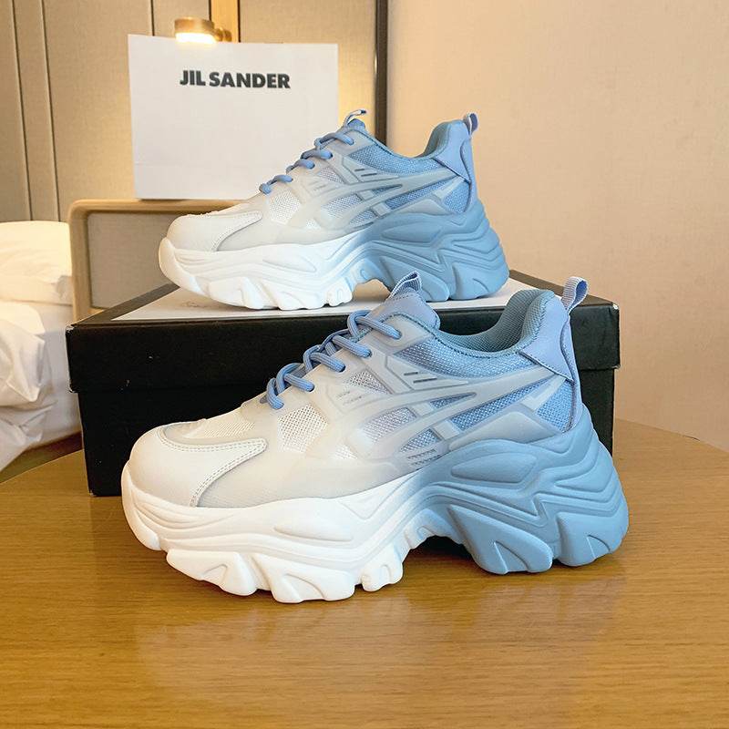 Buycenter Women's Colorful Sequin Lace-Up Sneakers - Trendy Platform Style - Buy Center