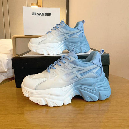 Buycenter Women's Colorful Sequin Lace-Up Sneakers - Trendy Platform Style - Buy Center