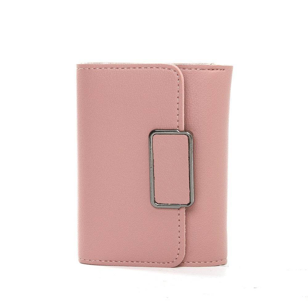 Women's Simple Plaid Wallet - Stylish PU Leather in Vibrant Colors - Buy Center