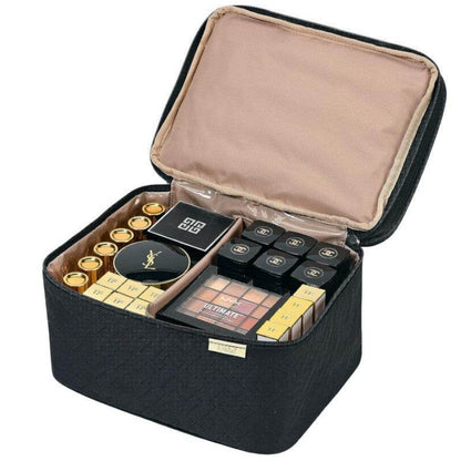 Portable Double Layer Cosmetics Bag - Stylish & Waterproof Makeup Organizer - Buy Center