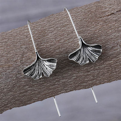 Personality Art Leaf Earrings - Antique Silver & Gold Zinc Alloy Design - Buy Center