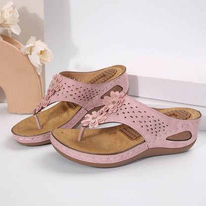 Buycenter Casual Wedge Flip-Flops - Stylish Beach Shoes for Women - Buy Center