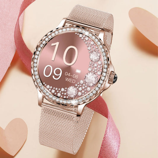Bluetooth Calling Women's Smart Watch - Diamond Design, 1.3" Screen - Buy Center