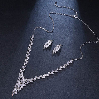 Buy Center Simple Crystal Necklace Set - Fashion Jewelry for Women - Buy Center