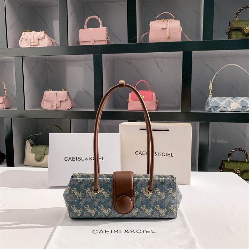 Buycenter Women's Horse-drawn Tram Style Shoulder Handbag - All-match Design - Buy Center