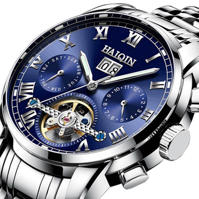 Men's Waterproof Luminous Tourbillon Watch - Stylish Mechanical Timepiece - Buy Center