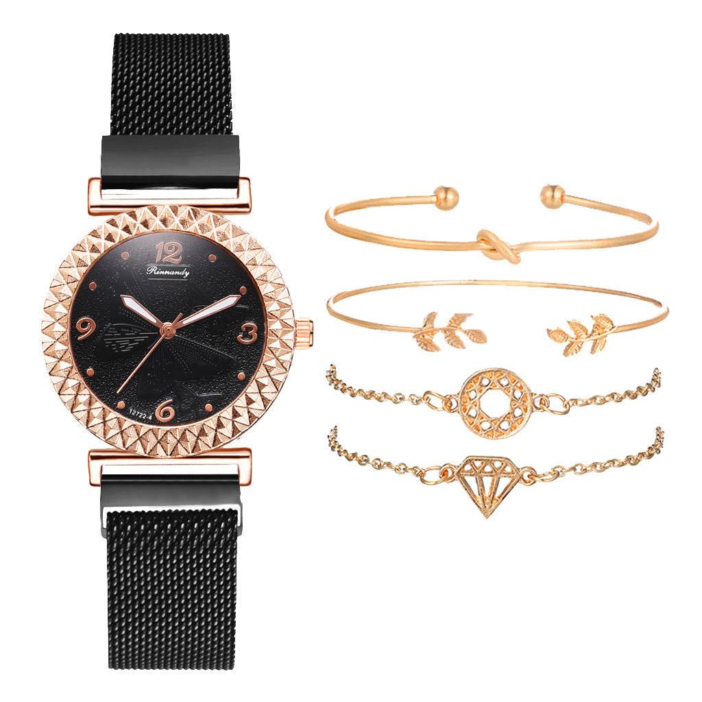 Elegant Butterfly Watch & Bracelet Set - Chic Quartz for Women - Buy Center