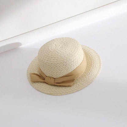 Buycenter Big Brim Straw Bucket Hat with Bow - Stylish Sunshade for Women - Buy Center