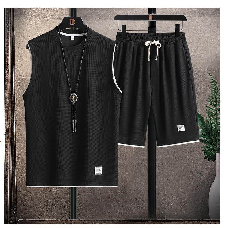 Buycenter Men's Summer Sports Suit - Short Sleeve Top & Shorts Set - Buy Center