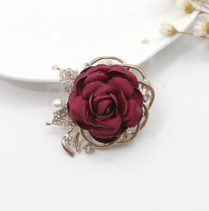 Elegant Fabric Roses Flower Brooch - Stylish Floral Accessory for 2025 - Buy Center