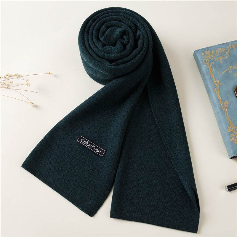 Trendy Warm Knitted Bib Scarf - Premium Wool for Stylish Winter Comfort - Buy Center