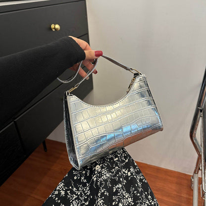 Buycenter Candy Color Shoulder Bag - Embossed Stone Pattern, Soft PU - Buy Center