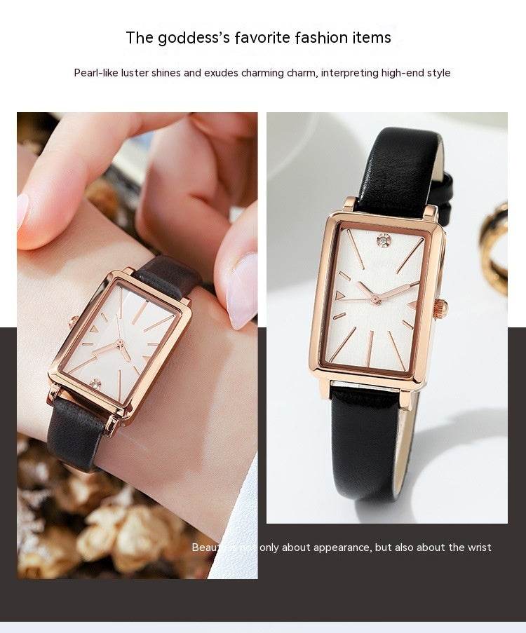 Retro Square Plate Women's Watch - Trendy Bracelet in 5 Stylish Colors - Buy Center