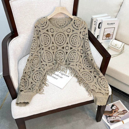 Women's Short Pullover Sweater Blouse - Trendy Casual Coat in 3 Colors - Buy Center