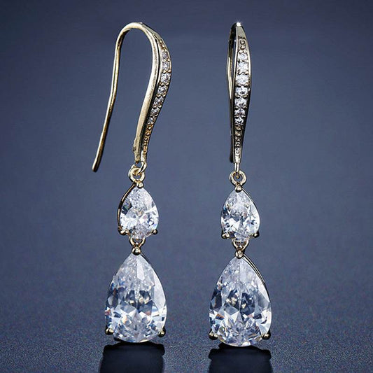 Buycenter RAKOL Water Drop Zircon Earrings - Simple & Elegant for All Occasions - Buy Center