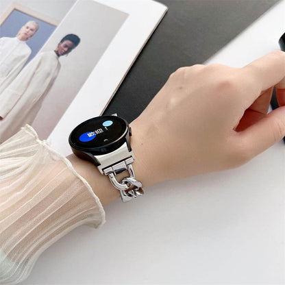 Women's Denim Chain Metal Smart Watch Wristband - Compatible with Samsung - Buy Center