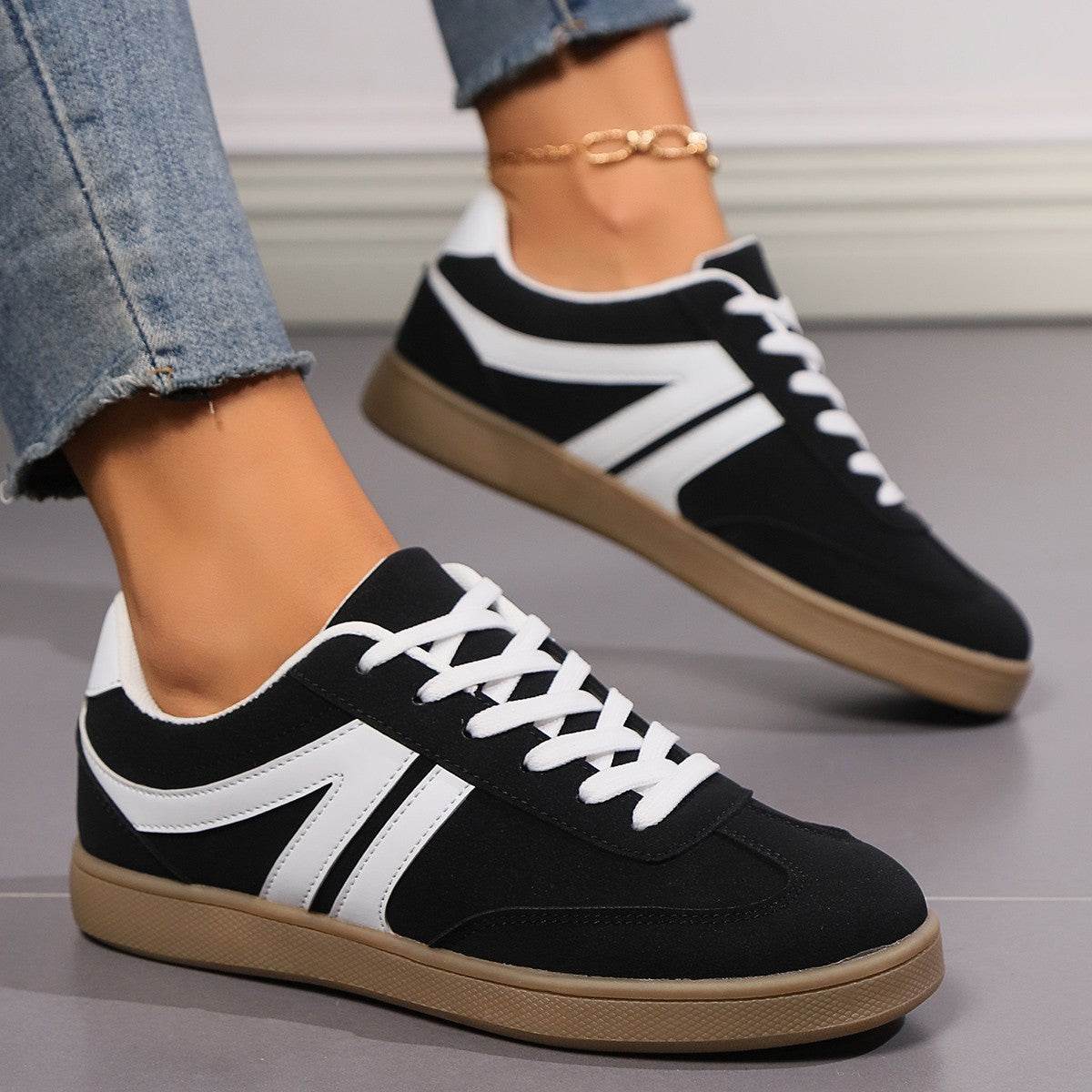 Casual Women's Lace-Up Round Toe Flats - Stylish Slip-On Shoes 2025 - Buy Center