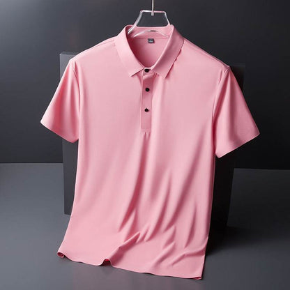 Buycenter Men's Ice Silk T-shirt - Thin, Solid Colors for Summer Wear - Buy Center