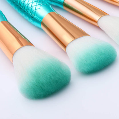 11pcs Mermaid Makeup Brushes Kit - Flawless Application & Trendy Design 2025 - Buy Center