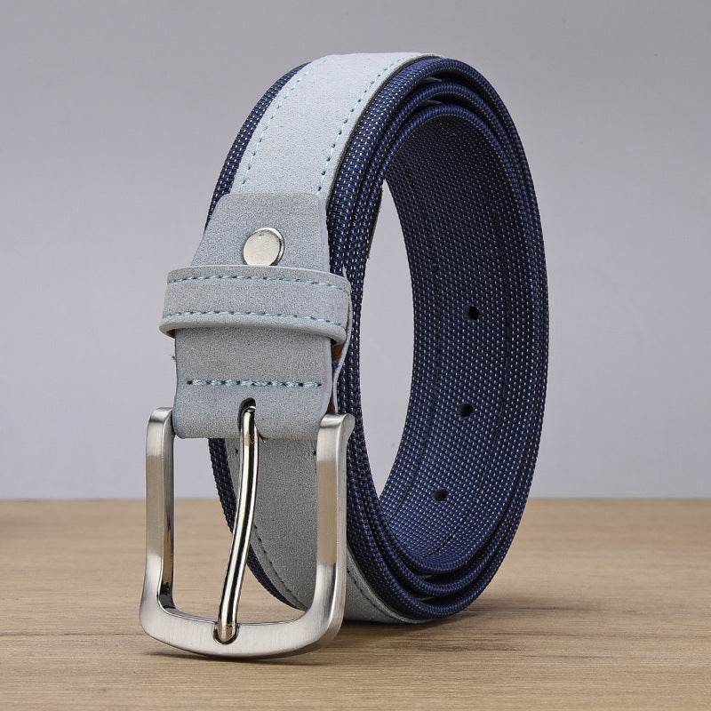 Creative Korean Suede Men's Belt - Genuine Leather & Stylish Alloy Buckle - Buy Center