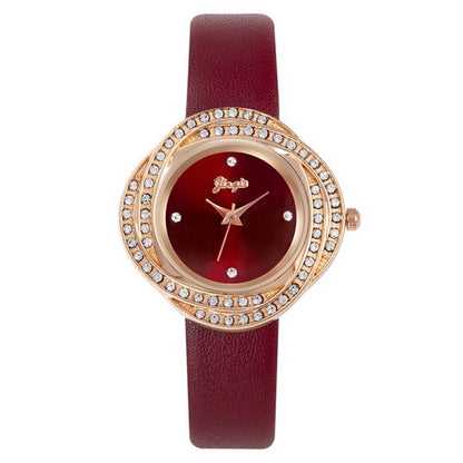 Buy Center Women's Quartz Watch - Elegant Diamond Dial & Multiple Colors - Buy Center