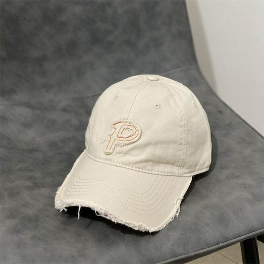 Buycenter Edged P Letter Baseball Cap - Soft, Stylish for Couples - Buy Center