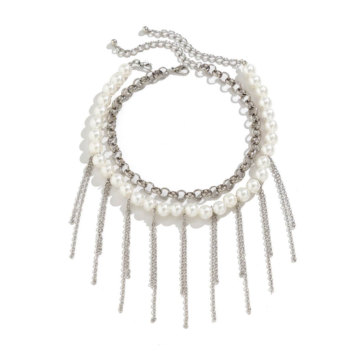 Pearl Tassel Double Layer Necklace - Elegant Women’s Jewelry 2025 - Buy Center