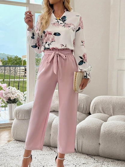 Elegant Women's Floral Pants Suit - Spring Set by Oriented Development - Buy Center
