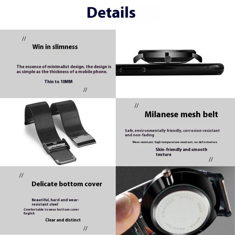 Trade Watch Stylish Black Technology Belt - Refined Steel Design, Trendy Look - Buy Center