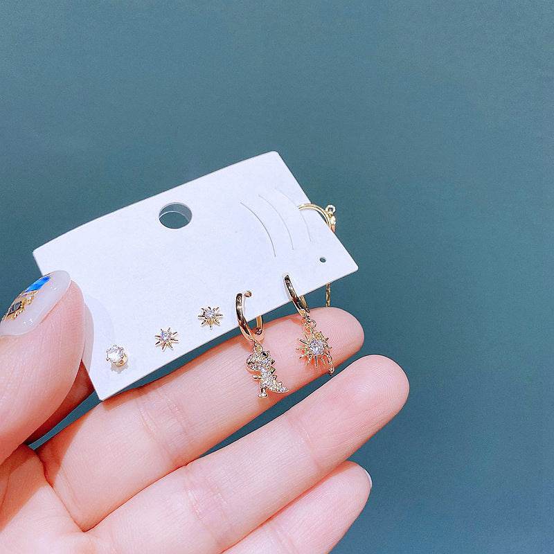 Stylish European & American Earrings Suit - Gold Plated Elegance 2025 - Buy Center