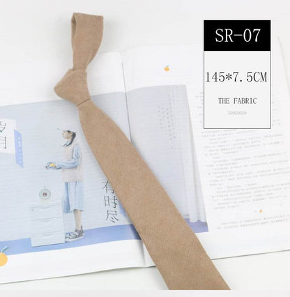 Korean Style Unisex Suede Bow Tie - Trendy Casual Accessory 2025 - Buy Center