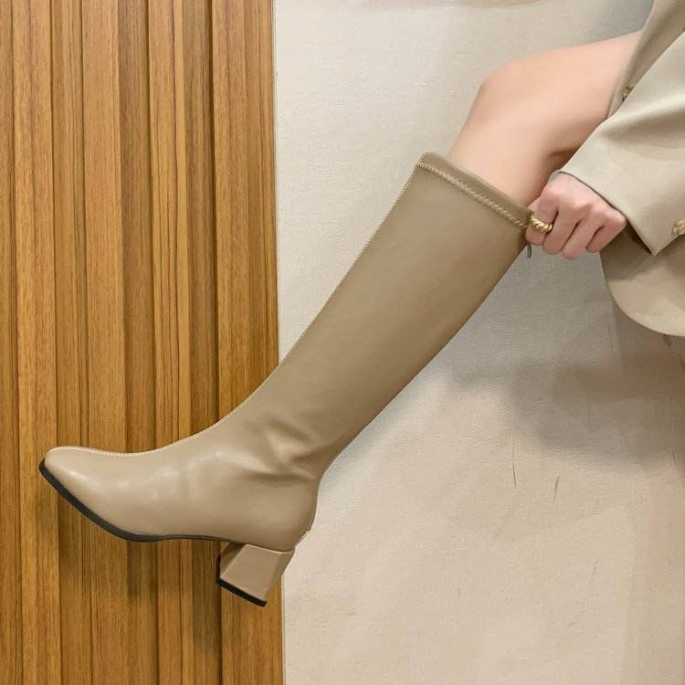 Thinner-Looked High Heel Boots - Stylish Black & Khaki Options for Women - Buy Center