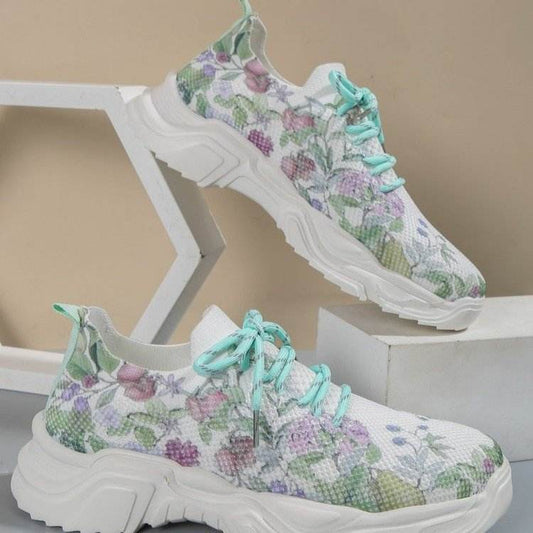 Casual Flower Sports Shoes for Women - Stylish Comfort & Plus Sizes - Buy Center
