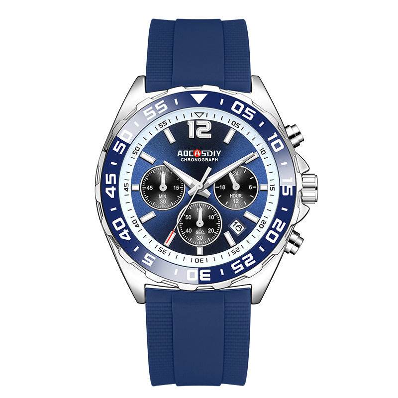 Buycenter Dynamic Colorful Men's Silicone Band Watch - Quartz & Stylish - Buy Center