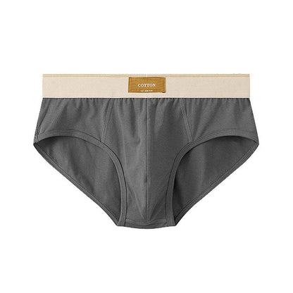 Men's Loose Cotton Briefs - Breathable Mid Waist, Multiple Colors Available - Buy Center