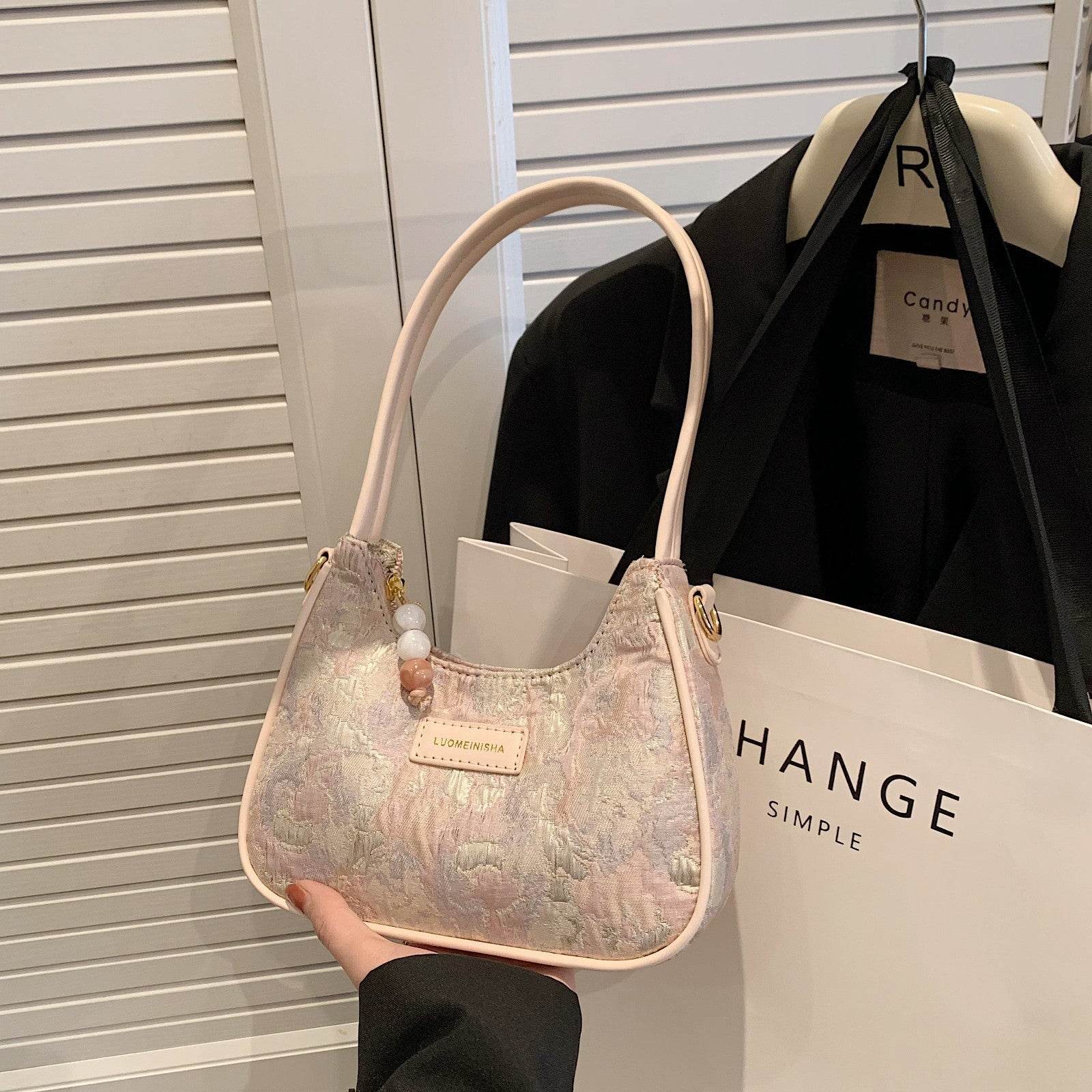 Buycenter French Fashion Handbag - Urban Shoulder Bag in Purple or Pink - Buy Center