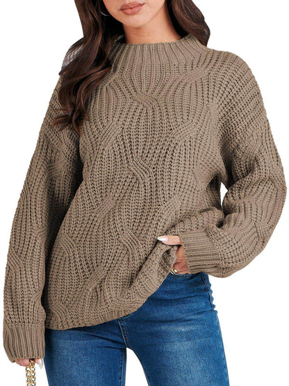 Buycenter Drop Shoulder Pullover Sweater - Striped, Loose Fit for Women - Buy Center
