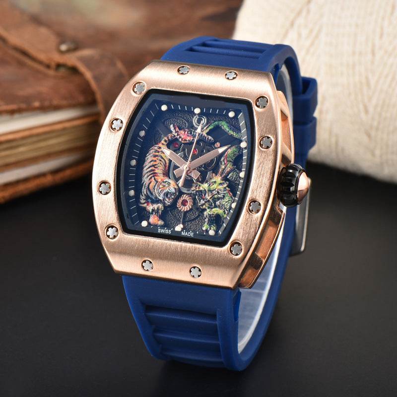 Buy Center Dragon Tiger Quartz Watch - Stylish Alloy Male Timepiece - Buy Center