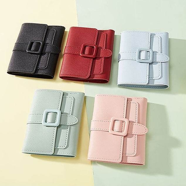 Short Solid Color Women’s Wallet - Lightweight, Waterproof Card Holder - Buy Center