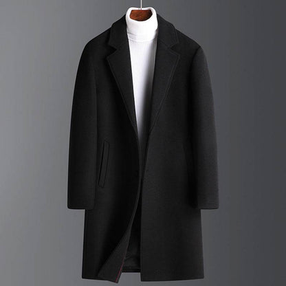 Korean Style Woolen Coat for Winter - Thick Velvet & Casual Elegance - Buy Center