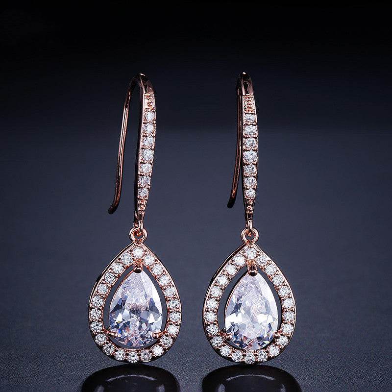 Buycenter Zircon Drop-shaped Earrings - Fashion Pearls Jewelry for Women - Buy Center