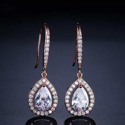 Buycenter Zircon Drop-shaped Earrings - Fashion Pearls Jewelry for Women - Buy Center