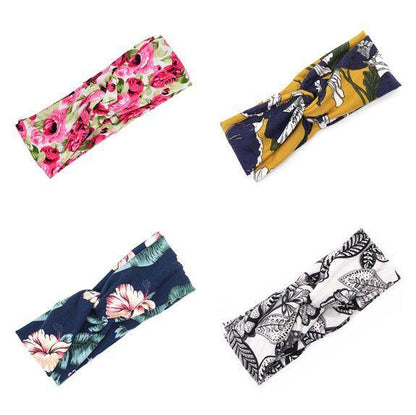 Floral Cross Hair Band - Stylish Multi-Purpose Headband for Women 2025 - Buy Center
