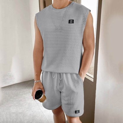 Buycenter Men's Sport Suit Set - Sleeveless Tank Top & Shorts Combo - Buy Center