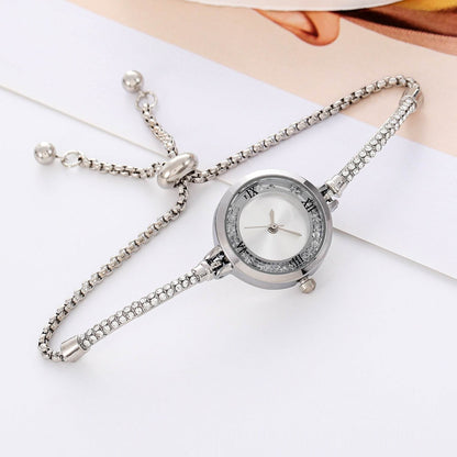Fashion Diamond Round Women's Quartz Watch - Elegant Design & Calendar - Buy Center